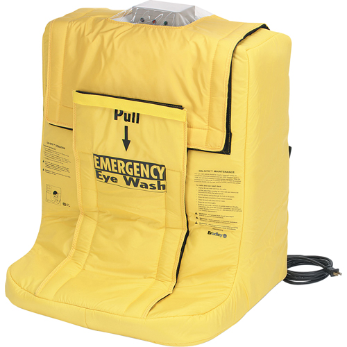 On-Site® Eyewash Station With Heater Jacket, Gravity-Fed, 7 gal. Capacity, Meets ANSI Z358.1