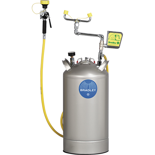 Portable Eyewash Station, Pressurized, 15 gal. Capacity, Meets ANSI Z358.1