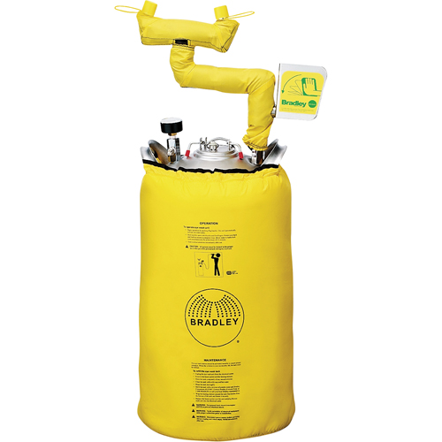 Portable Eyewash Station With Heater Jacket, Pressurized, 15 gal. Capacity, Meets ANSI Z358.1
