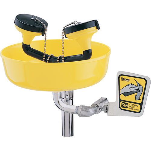 Eyewash Station, Supply Pipe Mount Installation, Plastic Bowl