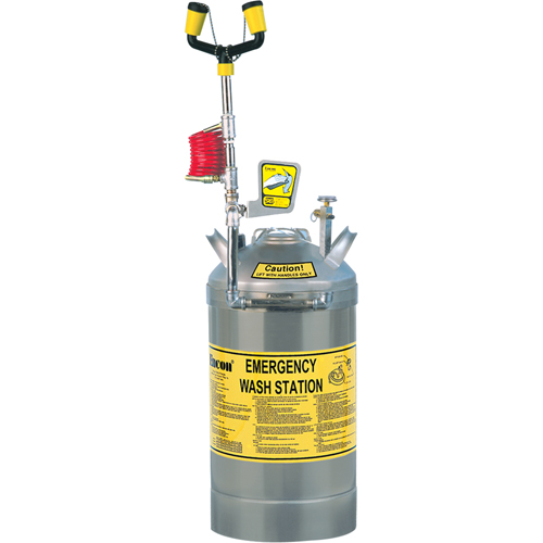 Self-Contained Eyewash Station, Pressurized, 13 gal. Capacity, Meets ANSI Z358.1