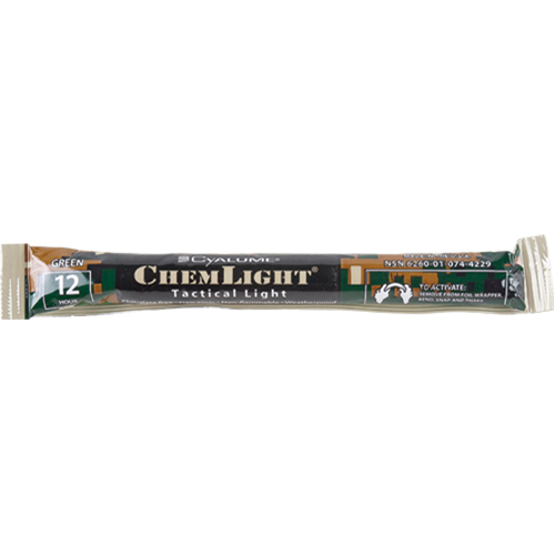 6" Cyalume® Lightsticks, Green, 12 hrs. Duration