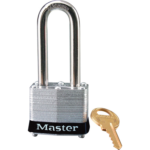 Series 3 Safety Padlock, Black, Keyed Different, Laminated Steel, 1-9/16" Width