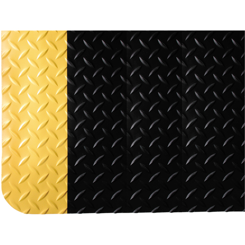 SpongeCote® No. 415 Mats, Diamond, 4' x 75' x 9/16", Black/Yellow, PVC