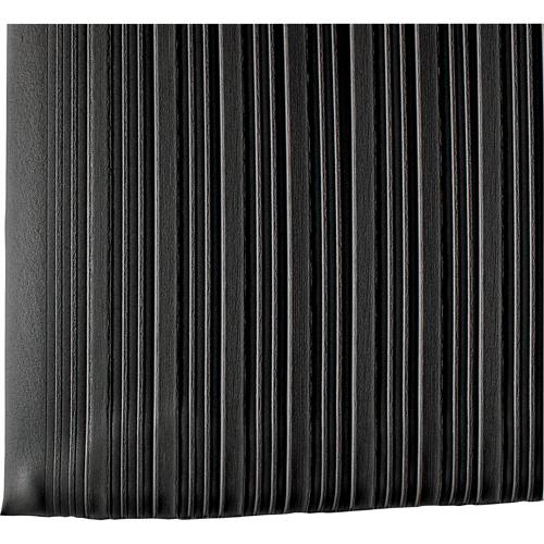 Deluxe Tuf Sponge No. 442 Mats, Ribbed, 3' x 60' x 5/8", Black, PVC Sponge