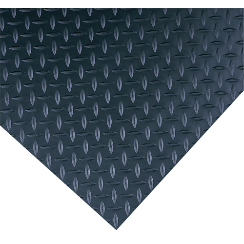 Non-Conductive Diamond Plate Switchboard No.701 Matting, 4' W x 75' L, 1/4" Thickness, Black, PVC