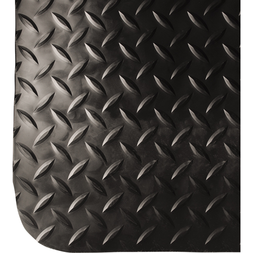 Electrically Conductive Anti-Fatigue No.786 Matting, 2' W x 3' L x 9/16" T, PVC, Diamond, Black