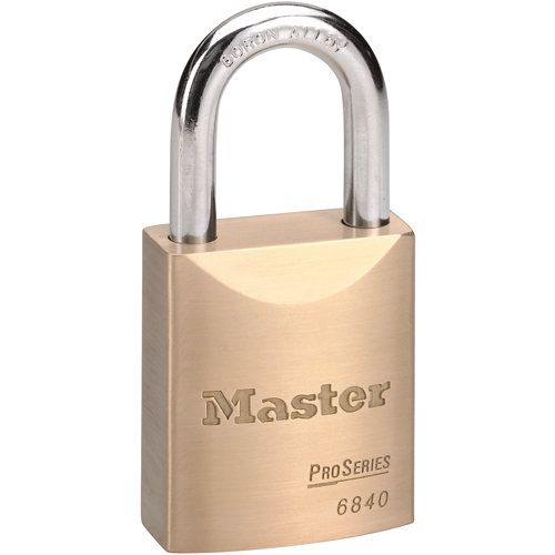ProSeries® Padlock, Silver, Keyed Different, Brass Coating, 1-3/4" Width