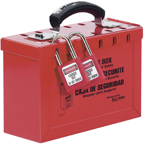 Latch Tight™ Portable Group Lock Box, Red