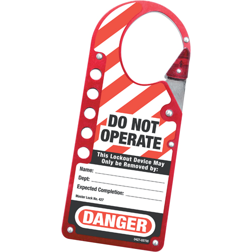 Labeled Snap-on Hasps, Red
