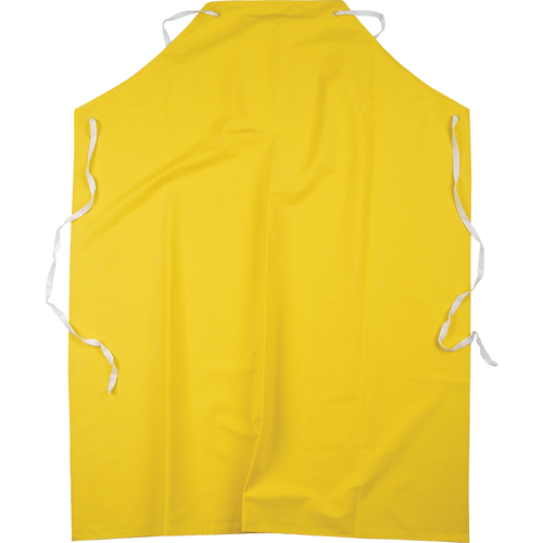 Flame Resistant Aprons, Polyester/PVC, 48" L x 36" W, Yellow