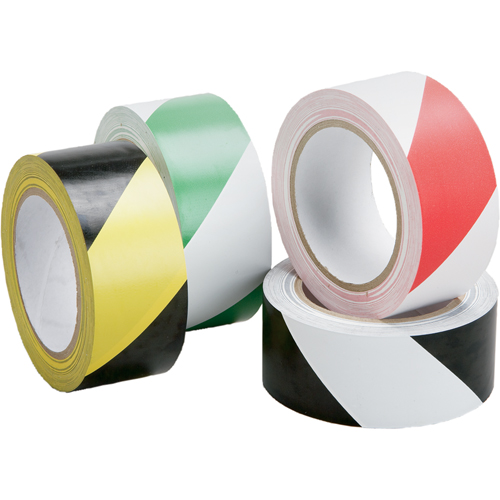 Hazard Warning Tape - Laminated, 3" x 108', PVC, Red and White