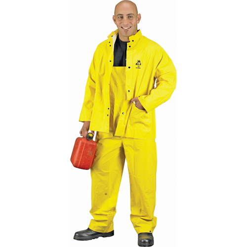Lightweight Flame Retardant Rainsuit, Large, High Visibility Yellow