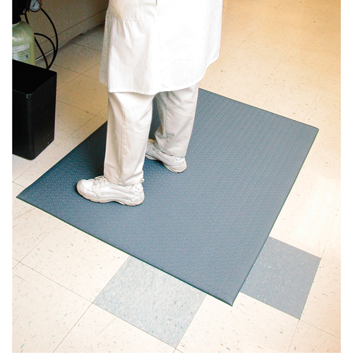 Comfort-King™ Anti-Microbial Mats, Pebbled, 6' x 60' x 3/8", Grey, Sponge