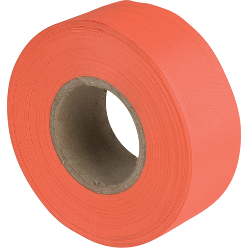 Flagging Tape, 1.1875" W x 150' L, Fluorescent Orange