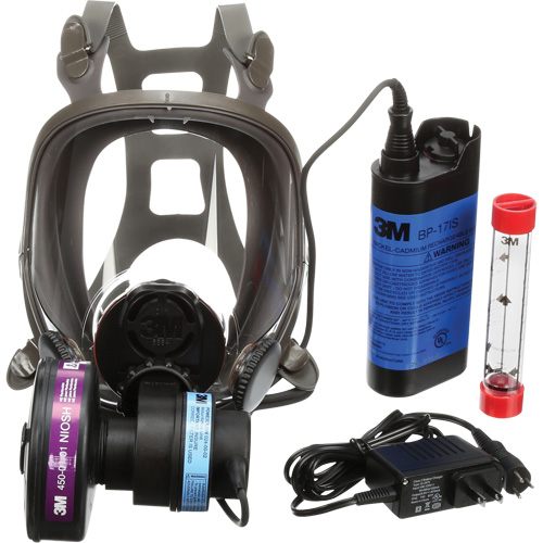 Powerflow™ Face-Mounted Powered Air Purifying Respirators (PAPR), Facepiece Respirator, NiCd Battery