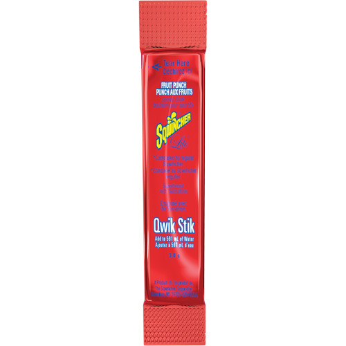 Sqwincher® ZERO® Qwik Stik™ Rehydration Drink, Powder, Fruit Punch