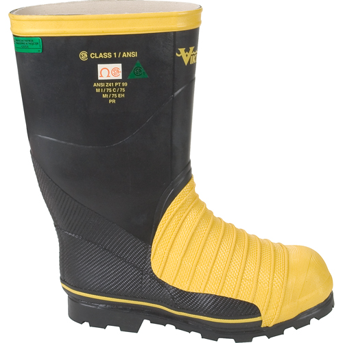 Miner 49er Professional Mining Boots, Rubber, Steel Toe, Size 9