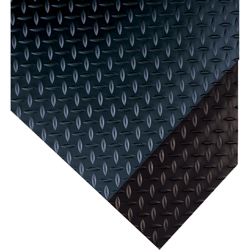 Runner No. 385 Mats, Diamond, 4' x 75' x 3/16", Black, PVC
