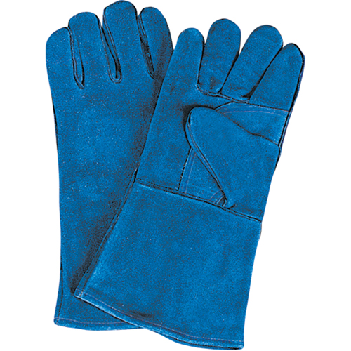 Double Palm & Thumb Welding Gloves, Split Cowhide, Size Large