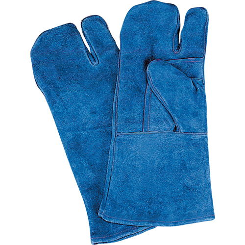 Double Palm & Thumb Welding Gloves, Split Cowhide, Size Large