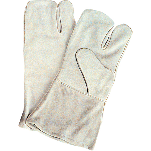 Standard-Duty Welder's Gloves, Split Cowhide, Size Large