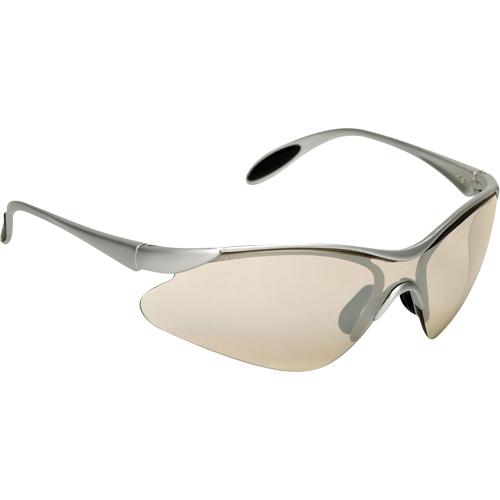 JS410 Safety Glasses, Indoor/Outdoor Mirror Lens, Anti-Scratch, Meets/Exceeds CSA Z94.3