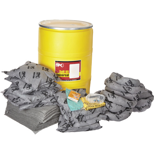 Spill Kit, Universal, Drum, 41 US Gal. Absorbancy