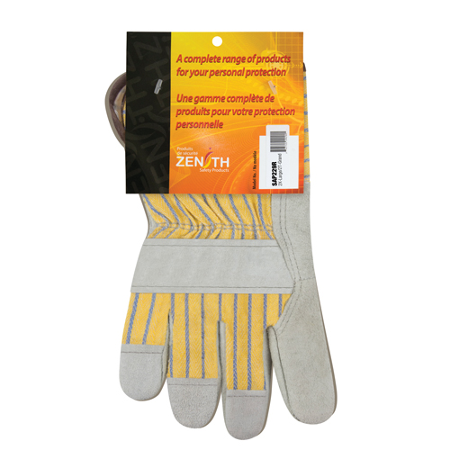 Superior Quality Fitters Gloves, 2X-Large, Split Cowhide Palm, Cotton Inner Lining
