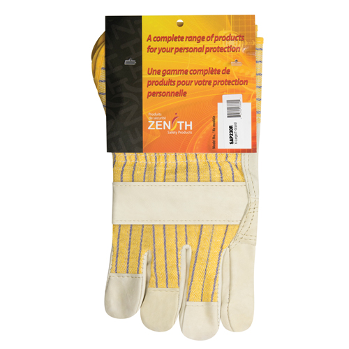 Fitters Patch Palm Gloves, X-Large, Grain Cowhide Palm, Cotton Inner Lining