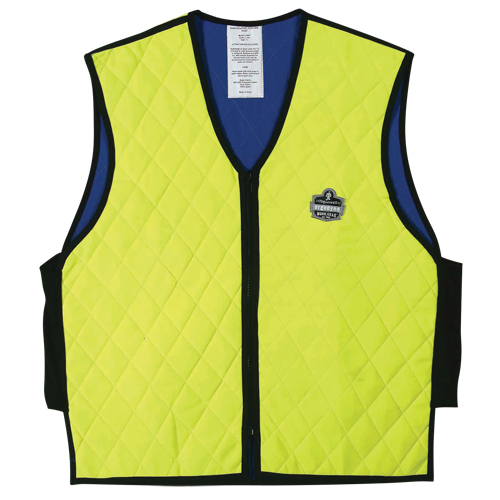 Chill-Its® 6665 Wet Evaporative Cooling Vests, Large, High Visibility Lime-Yellow