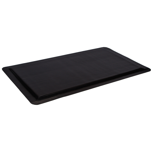 Ergo-Ease™ Mats, Ribbed, 3' x 5' x 7/8", Black, Rubber/Sponge