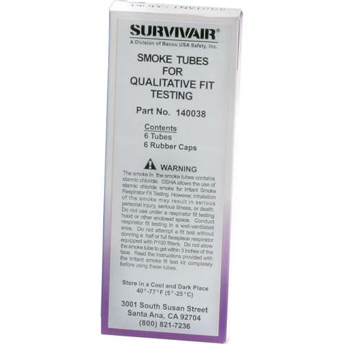Fit Test Kits - Replacement Tubes, Qualitative, Smoke Testing Solution