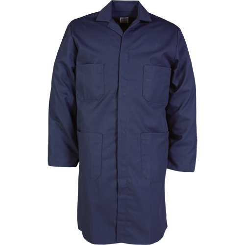 Lab Coat, Poly-Cotton, 50, Navy Blue