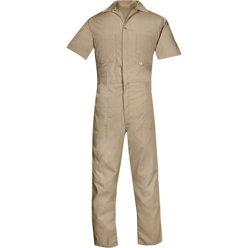Short Sleeved Coveralls, Men's, Tan, Size Large