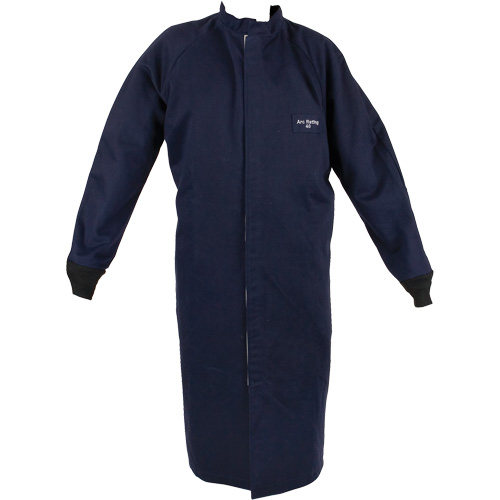 Arc Flash Long Coat, Small, Navy Blue, 40 cal/cm²