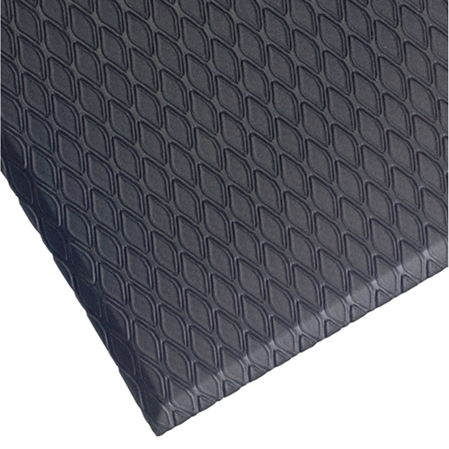 Cushion Select Mat, Diamond, 3' x 12' x 5/8", Charcoal, Nitrile/PVC