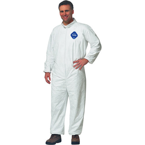 Coveralls, Large, White, Tyvek® 400
