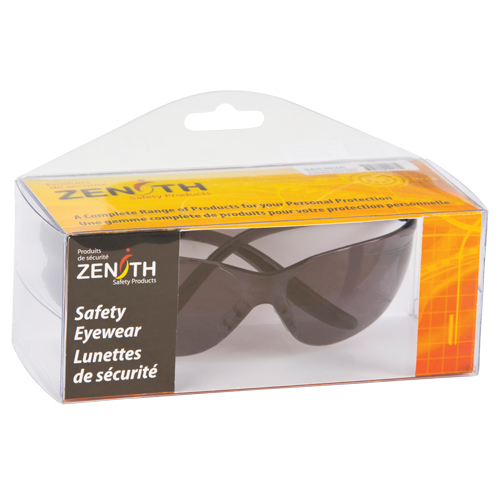 Z500 Series Safety Glasses, Grey/Smoke Lens, Anti-Scratch, Meets/Exceeds CSA Z94.3