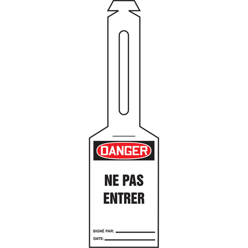 Loop 'N Lock™ Lockout tag, Plastic, 3-3/8" W x 5-7/8" H, French
