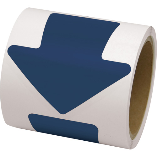 Coloured Floor Marking Decals, Arrow, 4" L x 4" W, Blue, Vinyl
