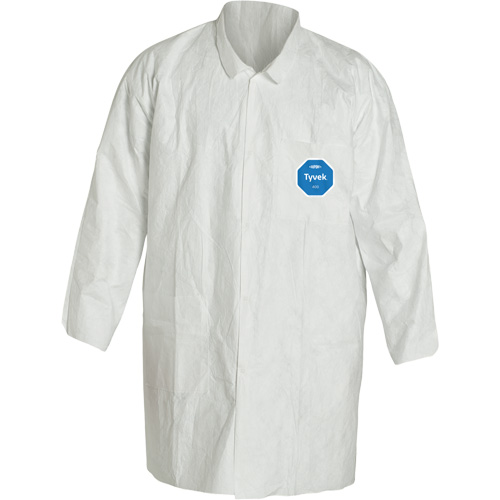 Lab Coat, Tyvek® 400, White, Large