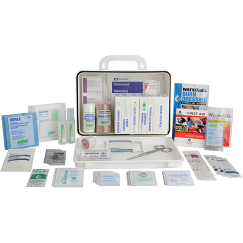 Contractors' First Aid Kit, Class 1 Medical Device, Plastic Box