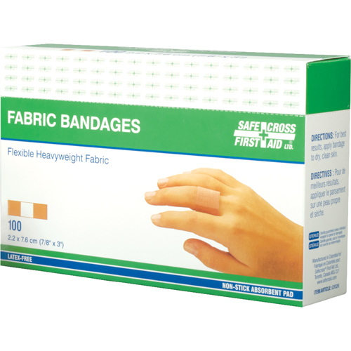 Heavyweight Bandages, Rectangular/Square, 3", Fabric, Non-Sterile