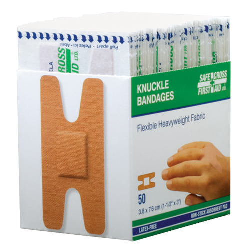 Bandages, Knuckle, 3", Fabric, Sterile