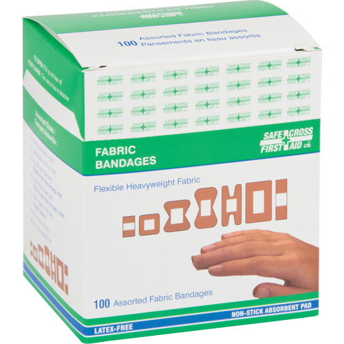 Bandages, Assorted, Fabric, Sterile