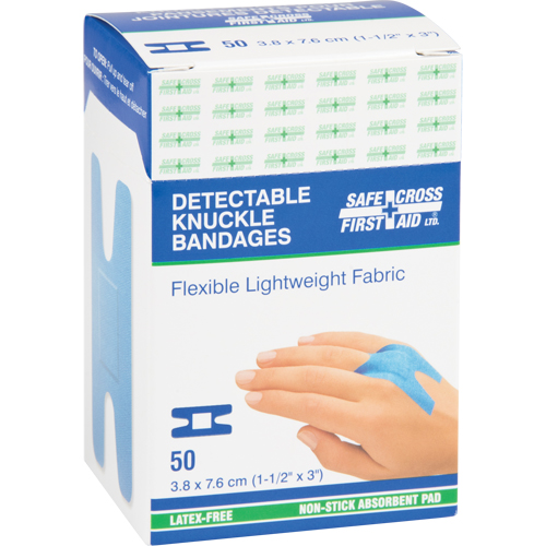 Bandages, Knuckle, 3", Fabric Metal Detectable, Sterile