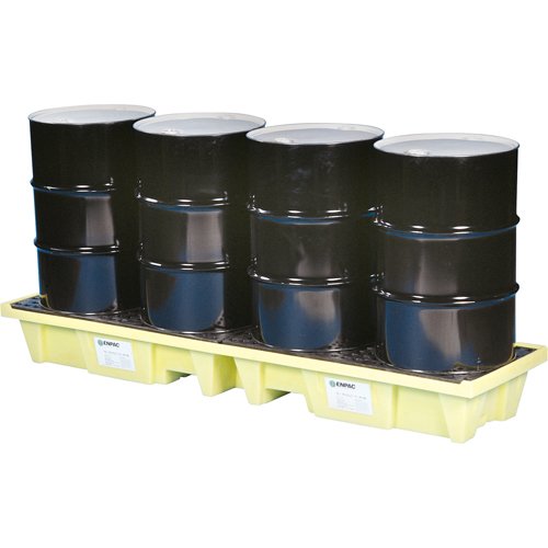 Low-Profile In-line Poly-Spillpallet™ 3000 Without Drain, 66 US gal. Spill Capacity, 98" x 25.2" x 12"