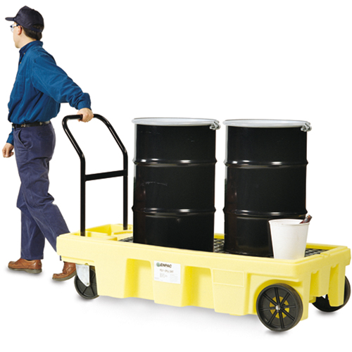 Poly-Spillcart™ Cart, 66.5" L x 29" W x 43.9" H, 57 US gal. Spill Cap.