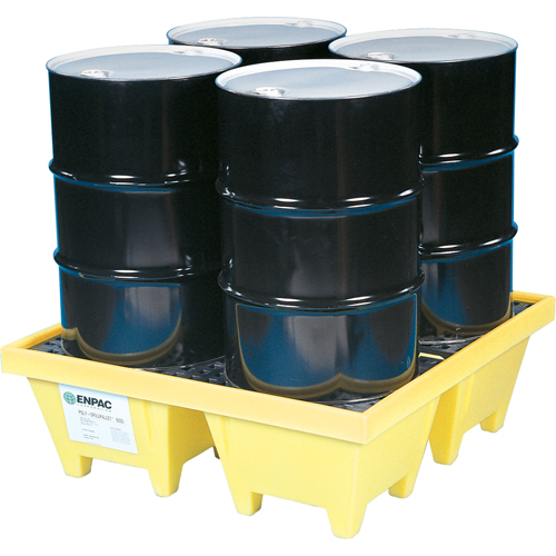 Poly-Spillpallet™ 6000 Without Drain, 83 US gal. Spill Capacity, 50" x 50" x 17"